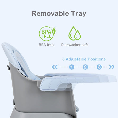 INFANS 9 in 1 High Chair, Convertible Baby Highchair, Table and Chair Set Building Block Infant Dining Booster Seat