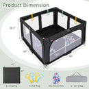 INFANS Foldable Baby Playpen with Mat, Large Baby Play Yard for Infant with 50 Ocean Balls, Fence Toddler Activity Center