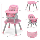 INFANS 8 in 1 Baby High Chair, Convertible Highchair for Babies and Toddlers, Infant Dining Booster Seat
