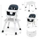 INFANS 8 in 1 Baby High Chair, Convertible Highchair for Babies and Toddlers, Infant Dining Booster Seat
