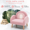 OLAKIDS Kids Sofa, Toddler Armchair with Solid Wooden Frame Anti-Tipping Design Plush Fabric