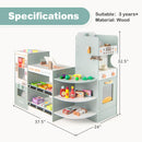 OLAKIDS Grocery Store Playset, Kids Play Store, Wooden Supermarket Playset, Pretend Play Store Gift for Toddler