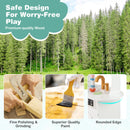 OLAKIDS Corner Kids Kitchen Playset, Toddler Wooden Pretend Cooking Set