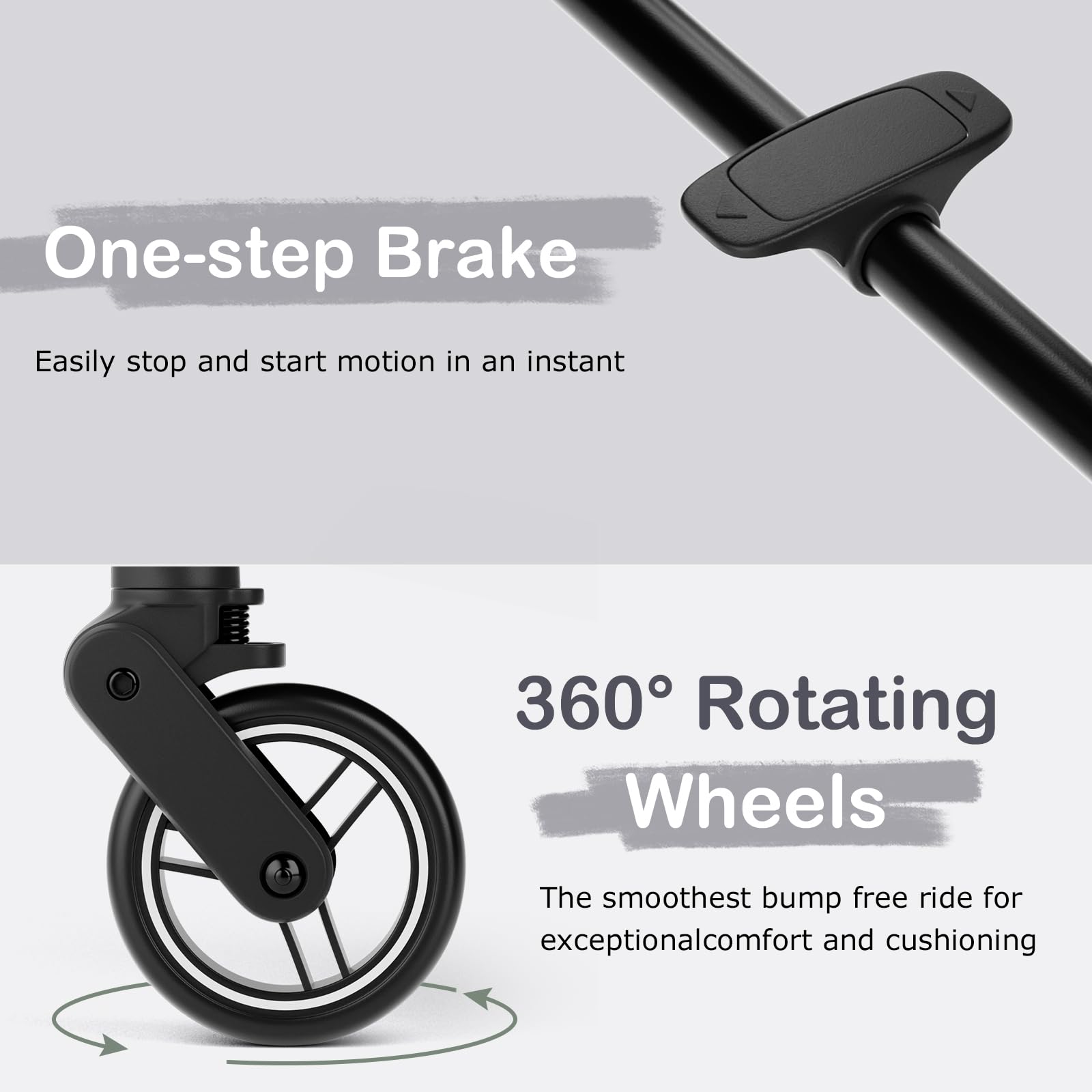 INFANS Lightweight Baby Stroller, One-Hand Gravity Fold, Compact Travel Stroller for Airplane