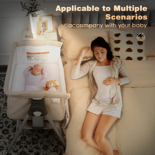 Baby Bassinet Bedside Sleeper with Spine Protecting Support INFANS