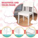 OLAKIDS Kids Vanity, Princess Makeup Desk and Chair Set with Lights Mirror, Pretend Play Vanity Set for Toddler Girls