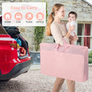 INFANS 3 in 1 Baby Bassinets, Bedside Sleeping for Newborn, Folding Crib with Mattress, Easy to Assemble Cradle