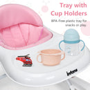 INFANS Foldable Baby Walker, 3 in 1 Toddler Walker Learning-Seated Walk-Behind for Boys and Girls