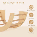 OLAKIDS Wooden Arch Climber Rocker with Soft Cushion for Toddlers