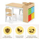 OLAKIDS Kids Table and Chair Set, Toddler Art Craft Play Wood Activity Desk