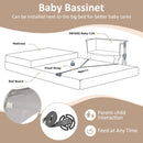 INFANS Baby Bedside Bassinet, Over-Bed Baby Bassinet with Adjustable Height, Safe Close Sleeping, Storage