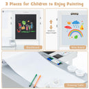 OLAKIDS 3 in 1 Kids Art Table and Chair Set, Toddler Wood Activity Desk with Double-Sided Easel, Children Furniture