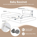 INFANS Baby Bedside Bassinet, Over-Bed Baby Bassinet with Adjustable Height, Safe Close Sleeping, Storage