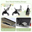INFANS Lightweight Baby Stroller, One-Hand Gravity Fold, Compact Travel Stroller for Airplane