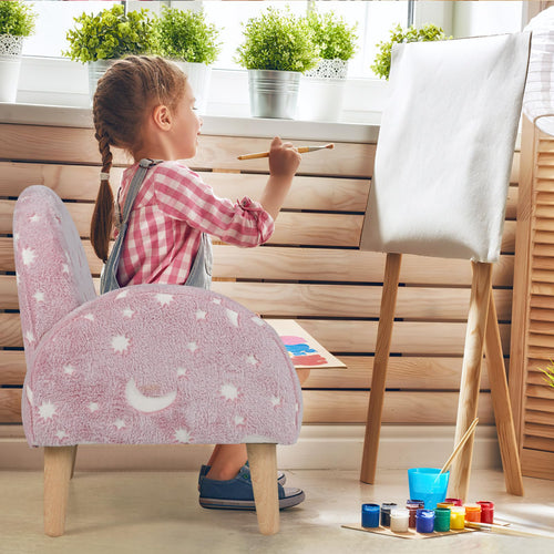 OLAKIDS Kids Sofa with Glow in The Dark, Toddler Armchair Couch