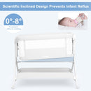 INFANS 5 in 1 Baby Bassinet, Upgraded Flat Rocking Bedside Sleeper with Wheels, Storage Basket, Travel Bag