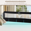 INFANS Bed Rail for Toddlers, 59" Foldable Safety Baby Crib Rail Fit for Kids Twin, Extra Long Swing Down Bed Guardrail for Convertible Crib, Queen, Full, King Mattress Side Guard