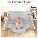 INFANS Travel Crib, Portable Baby Playpen with Removable Bassinet Soft Mattress, Foldable Lightweight Playard Nursery Center