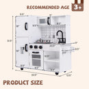 OLAKIDS Play Kitchen for Kids, Wooden Kids Play Kitchen Playset