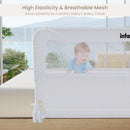 INFANS Bed Rail for Toddlers, 59" Foldable Safety Baby Crib Rail Fit for Kids Twin, Extra Long Swing Down Bed Guardrail for Convertible Crib, Queen, Full, King Mattress Side Guard