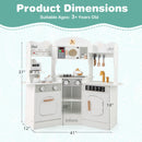 OLAKIDS Corner Kids Kitchen Playset, Toddler Wooden Pretend Cooking Set