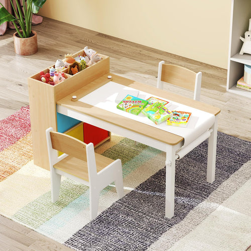OLAKIDS Kids Table and Chair Set, Toddler Art Craft Play Wood Activity Desk
