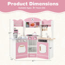 OLAKIDS Corner Kids Kitchen Playset, Toddler Wooden Pretend Cooking Set