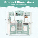 OLAKIDS Corner Kids Kitchen Playset, Toddler Wooden Pretend Cooking Set