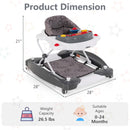INFANS Baby Walker, 5 in 1 Behind Walker Learning Seated Rocker Bouncer with Removable Music Tray, Adjustable Height