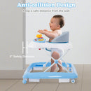 INFANS Foldable Baby Walker, 3 in 1 Toddler Walker Leaning-Seated Walk-Behind with Washable Seat Cushion