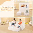 INFANS Modular Kids Play Couch, Toddler Sectional Fort Building Sofa