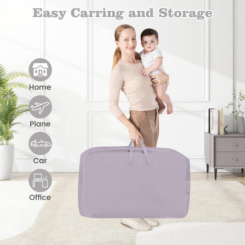 INFANS 3-in-1 Baby Bassinet, Bedside Sleeper with Comfy Mattress, Wheels, 6-Height Adjustable, Storage Basket