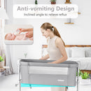 INFANS 3 in 1 Baby Bassinet, Bedside Sleeping, Rocking Cradle, Easy Folding Portable Safer Co-Sleeping Crib with Storage Basket