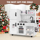OLAKIDS Play Kitchen for Kids, Wooden Kids Play Kitchen Playset