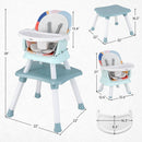 INFANS 8 in 1 Baby High Chair, Convertible Highchair for Babies and Toddlers, Infant Dining Booster Seat