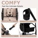 INFANS 2 in 1 Baby Stroller, High Landscape Infant Stroller & Reversible Bassinet Pram, Foldable Pushchair