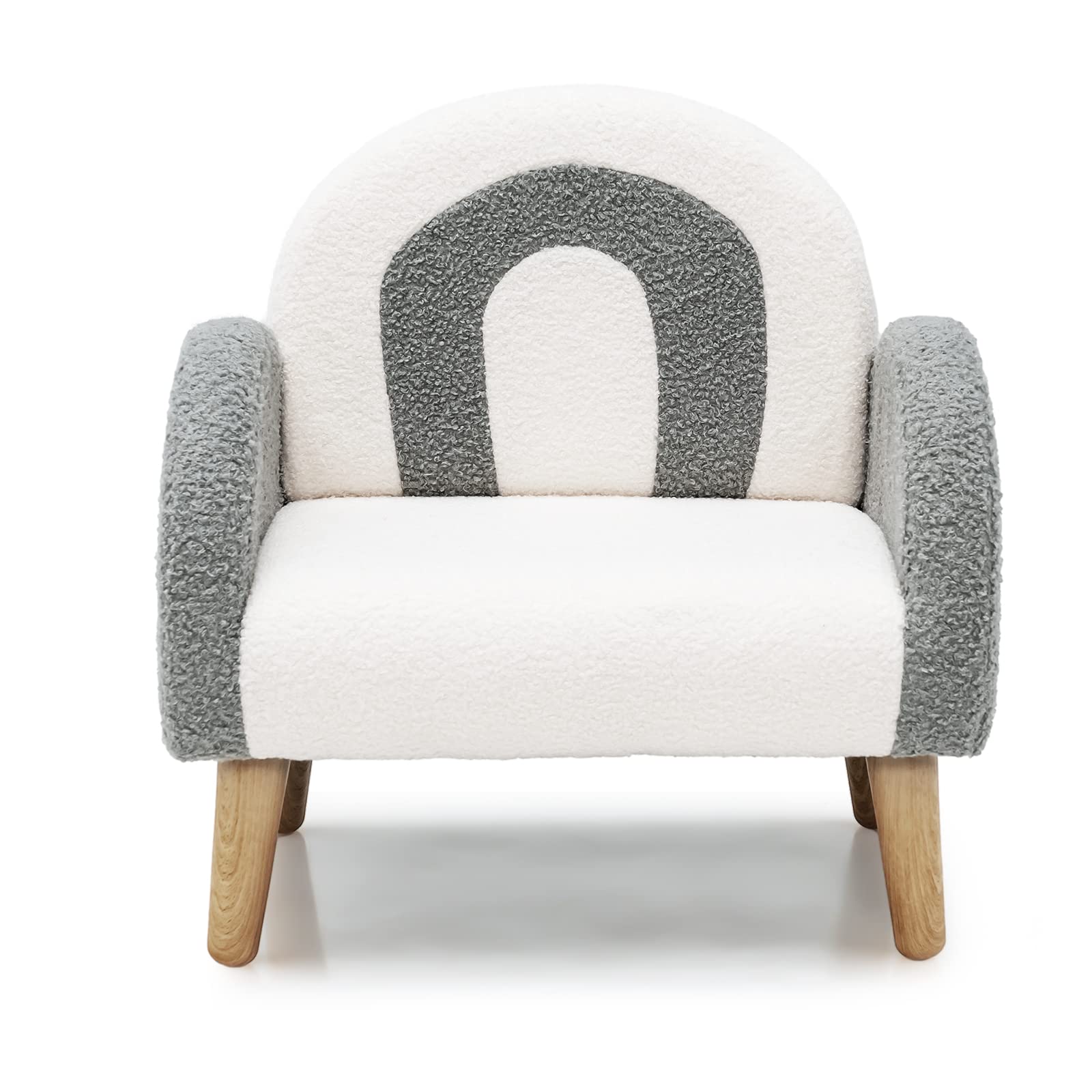 OLAKIDS Kids Sofa, Toddler Armchair with Solid Wooden Frame Anti-Tipping Design Plush Fabric