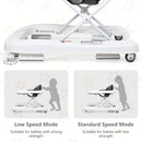 INFANS Foldable Baby Walker, 3 in 1 Toddler Walker Learning-Seated Walk-Behind for Boys and Girls