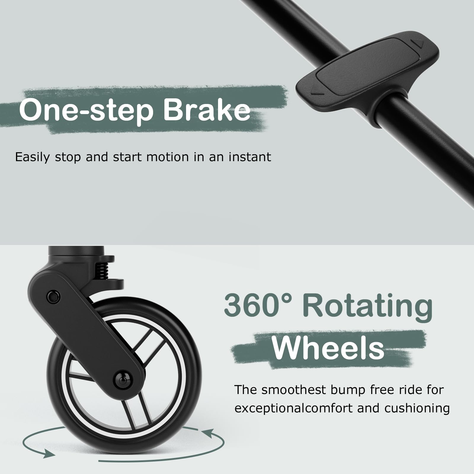 INFANS Lightweight Baby Stroller, One-Hand Gravity Fold, Compact Travel Stroller for Airplane
