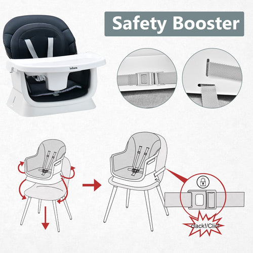 INFANS 8 in 1 Baby High Chair, Convertible Highchair for Babies and Toddlers, Infant Dining Booster Seat