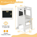 OLAKIDS Toddler Standing Tower, Kids Montessori Kitchen Step Stool Helper