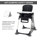 INFANS Foldable High Chair for Babies & Toddlers with Multiple Adjustable Backrest, Footrest and Seat Height