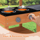 OLAKIDS Mud Kitchen for Kids Outdoor, Wooden Toddler Play Kitchen