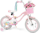 Olakids Kids Bike, 12 14 16 18 20 Inch Mermaid Theme Girls Bicycle with Training Wheels