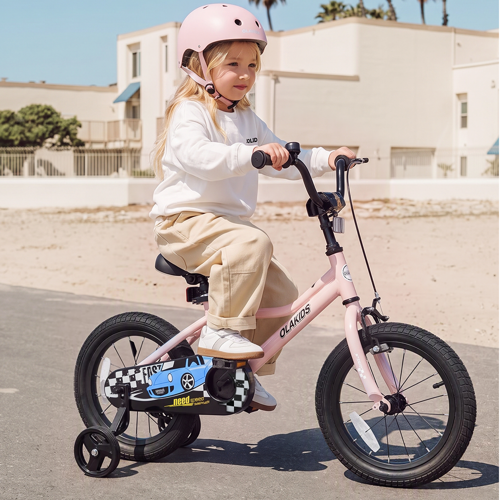 Olakids Kids Bike, 12 14 16 18 Inch Racing Car Themed