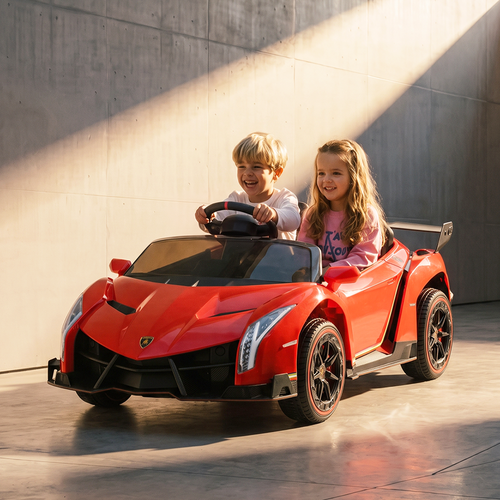 OLAKIDS 2 Seater Kids Ride on Car 12V 4WD Licensed Lamborghini Veneno