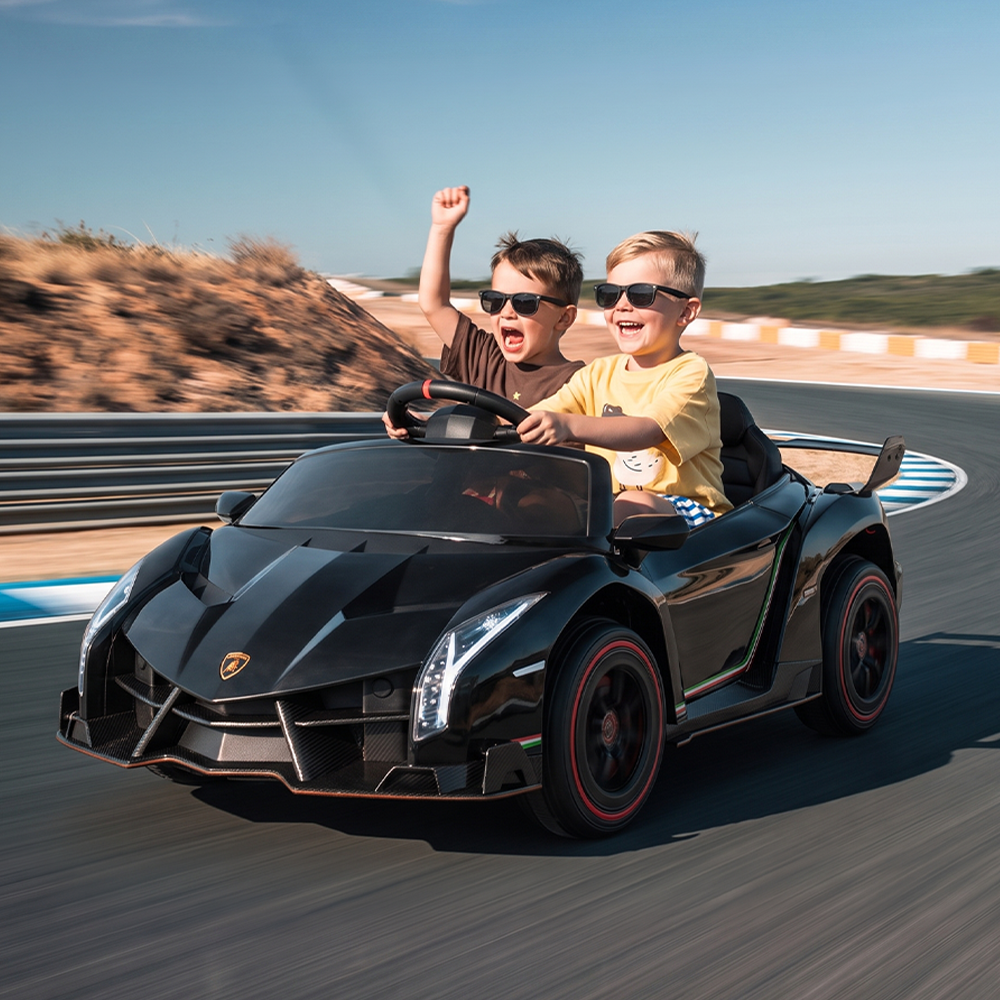 OLAKIDS 2 Seater Kids Ride on Car 12V 4WD Licensed Lamborghini Veneno
