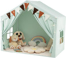 OLAKIDS Kids Play Tent with Mat & Star Lights, Indoor Playhouse for Toddler