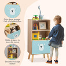 OLAKIDS Kids Bookcase Toy Storage Organizer Wooden Bookshelf for Toddlers Classroom Nursery Playroom