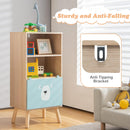 OLAKIDS Kids Bookcase Toy Storage Organizer Wooden Bookshelf for Toddlers Classroom Nursery Playroom